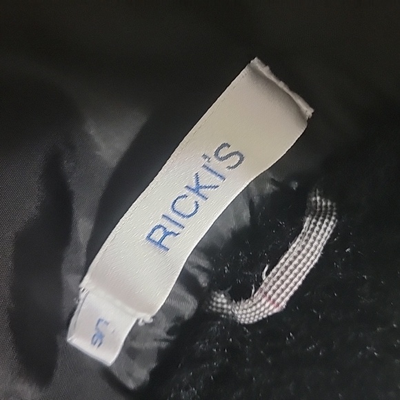 🏷️ Ricki's LARGE  Women's Gray Plaid Puffer Vest Faux Fur 50% Duck Down - Picture 7 of 8